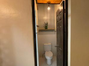 ein kleines Bad mit WC in einem Zimmer in der Unterkunft Orquídea Loft in Juayúa