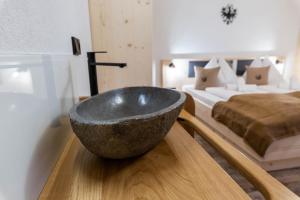 Postel nebo postele na pokoji v ubytování Kummererhof