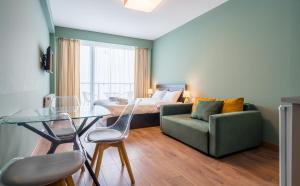 Posezení v ubytování Studio Apartment NFT New Gudauri 503