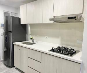 Η κουζίνα ή μικρή κουζίνα στο Apartastudio loft en Bucaramanga