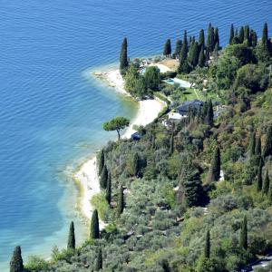 Una isla en el océano con árboles. en Casa betulla, en Castion Veronese