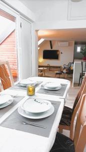 TV a/nebo společenská místnost v ubytování Apartmán UšeBu