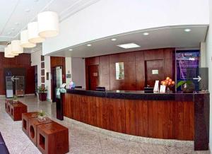 Ο χώρος του λόμπι ή της ρεσεψιόν στο Flat 805 Triângulo Apart +12 φωτογραφίες