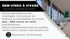 una señal para un almacén con una pancarta para un edificio en Sky Sampa Vivare, en São Paulo