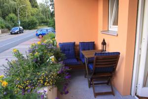 Istumisnurk majutusasutuses Ferienwohnung Markmann