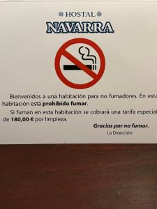Certifikát, hodnocení, plakát nebo jiný dokument vystavený v ubytování Hostal Navarra