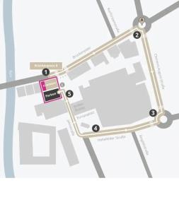 un mapa de la intersección propuesta de Grafton Street y Grafton Road en Kremers Freiräume, en Arnsberg