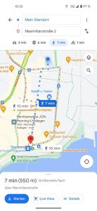 a screenshot of a map of a subway at City Apartment Starnberg in Starnberg +3 photos