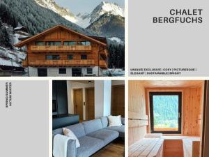 a collage of three pictures of a house at Chalet Bergfuchs in Anterselva di Mezzo