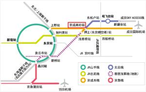 un mapa del metro en China en Asakusa,Ginza,Ueno,Skytree,Stn&Conv 1min ,Family suite,45 Mins to Airport,Kiyoka Hotel 清禾 en Tokio