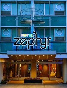 
a building with a sign on the front of it at Hotel Zephyr San Francisco in San Francisco
