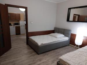 Postel nebo postele na pokoji v ubytování Głogów Przy Chopina