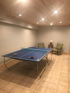 - une table de ping-pong avec 2 raquettes de tennis dans l'établissement Rustic U.P. Retreat in Marquette, à Marquette