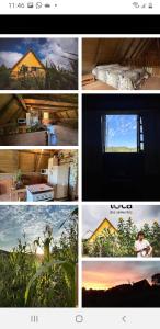 a collage of different pictures of a house at Toca das Sementes in Maria Preta