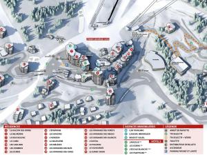 un mapa de una estación de esquí en la nieve en Studio Les Orres, 1 pièce, 4 personnes - FR-1-322-561 en Les Orres