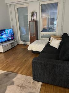 TV a/nebo společenská místnost v ubytování Stylish apartment with sauna nearby Airport