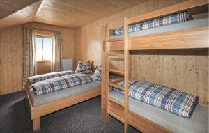 1 Schlafzimmer mit 2 Etagenbetten und einem Fenster in der Unterkunft Amazing Home In Schnberg Lachtal With Sauna in Lachtal