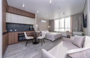Η κουζίνα ή μικρή κουζίνα στο FlatRent Olympic Park, метро Бориспільська поруч!