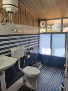 a bathroom with a toilet and a sink at Gulab - B Homestay in Dehradun