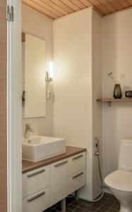 a bathroom with a sink and a toilet at Holiday Home Ylläs Villas in Ylläsjärvi