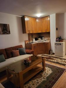 uma sala de estar com um sofá e uma mesa de centro em Eko FIS Snowscape 601 em Šišava