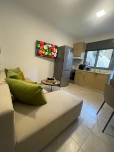 Χώρος καθιστικού στο AIOLOS Chania centre luxury apartment