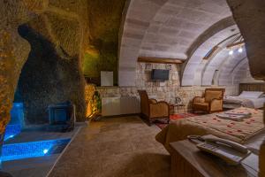Posezení v ubytování Belenus Cave House