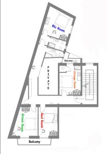 a floor plan of a bakery at Affittacamere Il Pittoresco in Cagliari