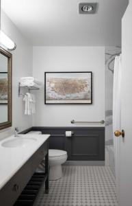 a bathroom with a white toilet and a sink at Coventry Motor Inn in San Francisco