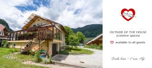 a picture of a house with a picture of a house at Gorski biser in Mojstrana