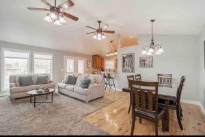 a living room with a couch and a table at Wilson Family Retreat in Blackfoot