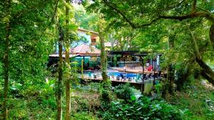 a house in the woods with a swimming pool at Jungle Beach Hotel Manuel Antonio in Manuel Antonio