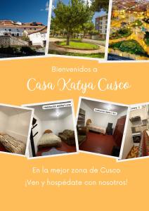 een collage van foto's van een hotelkamer bij Casa Katya Cusco in Cuzco