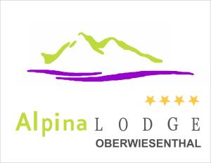 un logo pour un observateur international de la grotte alpina dans l'établissement Alpina Lodge Hotel Oberwiesenthal, à Kurort Oberwiesenthal