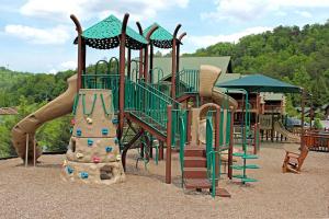 a park with a playground with a slide at 2BR Westgate Resort Sleeps 10 - Smoky Mtn Condo with Free Water Park in Gatlinburg