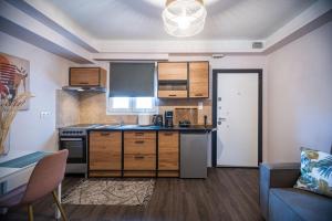 Η κουζίνα ή μικρή κουζίνα στο Niki Athens Suites - Urban apartment in Athens Center