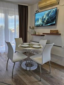 Una televisión o centro de entretenimiento en Studio apartman Verte