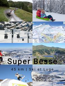 a collage of photos of a ski resort at La Parent'aise un brin d'Auvergne 