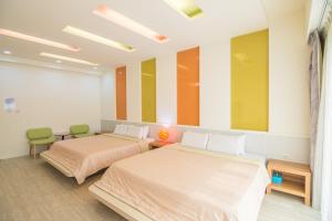 Katil atau katil-katil dalam bilik di Little SkyLark B&B