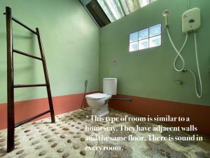 a bathroom with a ladder and a toilet in a room at Mangrove bungalow & restaurant in Ko Kood