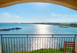 a view of a river from a balcony at Úchvatný výhled na moře in Aheloy