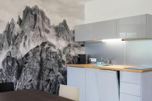 Kuchyňa alebo kuchynka v ubytovaní Apartment Sonnleitner