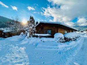 Almdorf im Winkl - Blockhüttendorf in Gröbming durante l'inverno