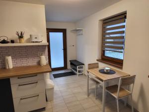 Kuchyň nebo kuchyňský kout v ubytování Apartmán na Karlíčku