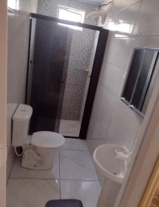 Koupelna v ubytování Santos house casa com dois quartos