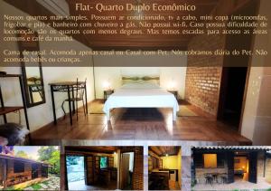 Cama ou camas em um quarto em Hotel da Cachoeira