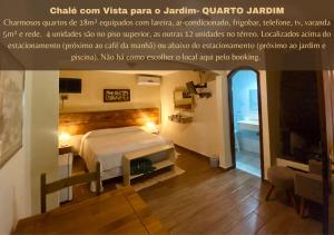 Cama ou camas em um quarto em Hotel da Cachoeira