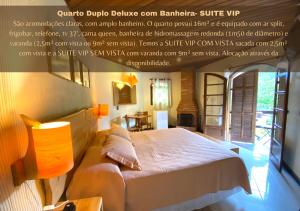 Cama ou camas em um quarto em Hotel da Cachoeira