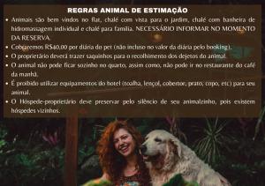 Pet ou pets ficando com hóspedes em Hotel da Cachoeira