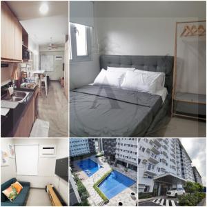 un collage di foto di una camera da letto e di un appartamento di THE ACE PAD at SMDC Charm Residences a Manila